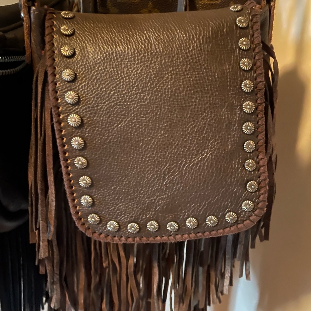 MONTANA WEST FRIDGE LEATHER PURSE LIGHTLY WORN - Picture 1 of 8